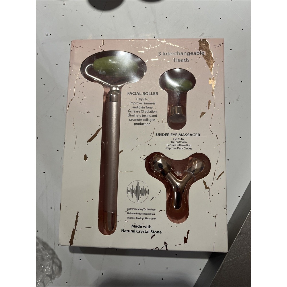 3 in 1 Sonic Quartz Roller 3d Facial Roller & Face Massager New